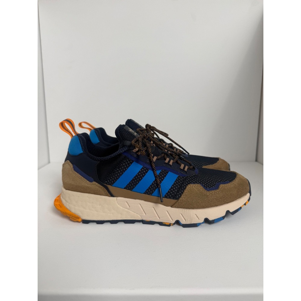 Adidas ZX 1K Boost Seasonality Sneakers Mens Sz 10.5 Navy Blue Brown Suede